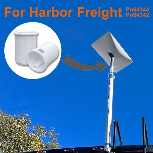Starlink flag pole Adapter mount and Square dishy mast Bushing for Harbor Freight 20' telescoping Flagpole