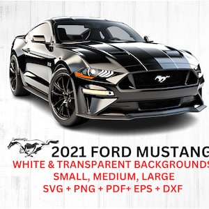 2021 Ford Mustang, Clipart Bundle, Muscle Car, Iconic American Car, Clipart, Printable, Ready to Print, SVG, png, eps, dxf, Commercial Use