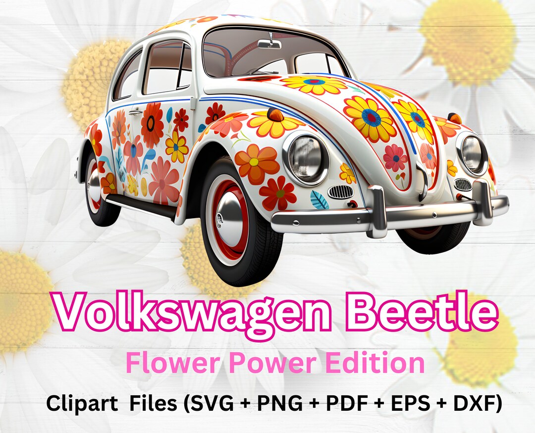 Volkswagen Beetle, Clipart, Vector Graphic, Instant Download, Svg, Png