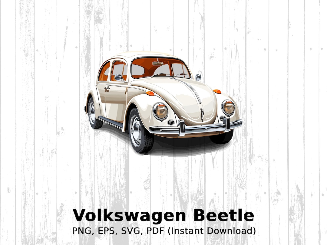 Volkswagen Beetle Clipart Vector Graphic Instant Download - Etsy