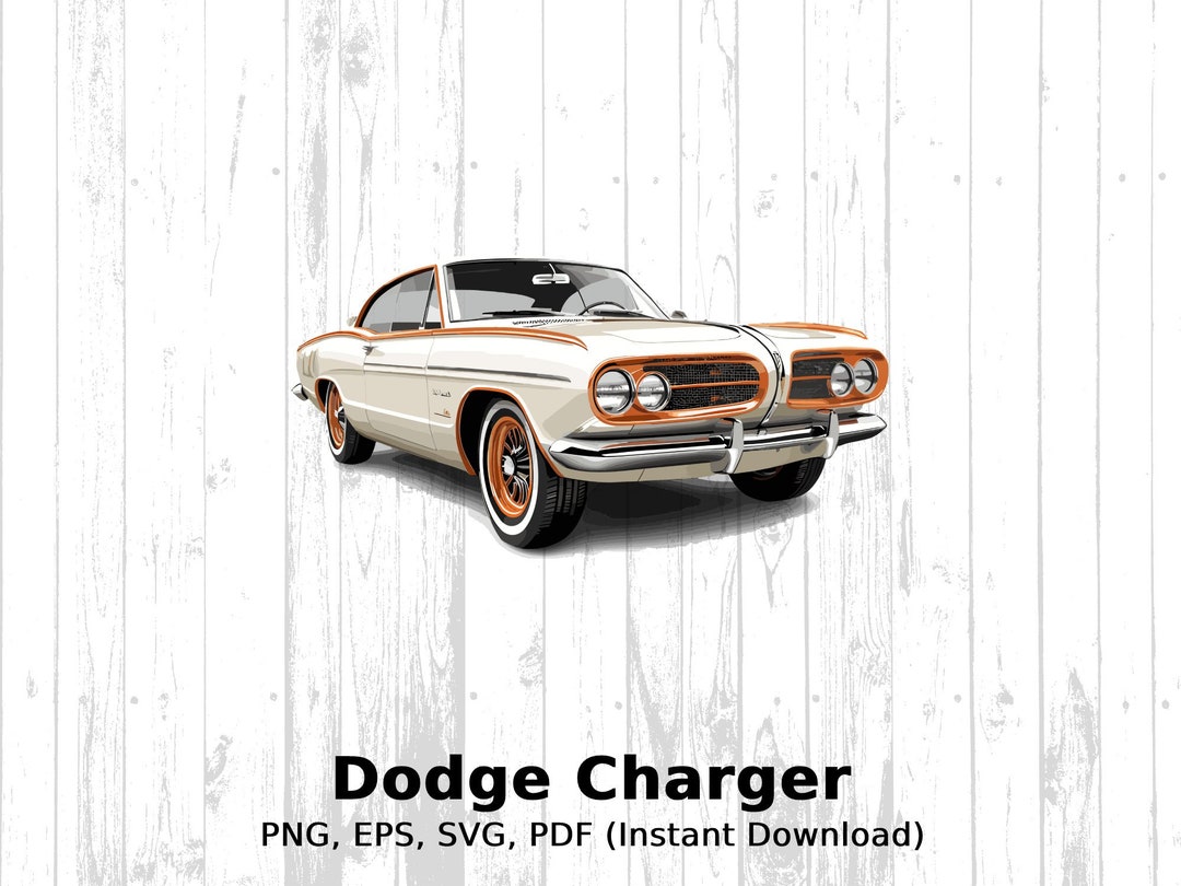 Dodge Charger Clipart Vector Graphic Instant Download Svg - Etsy