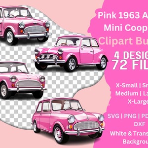 Pink Austin Mini Cooper S, nicknamed Alice Cooper at a Mini Car Owners'  Club exhibition with matching accessories in the boot Stock Photo - Alamy