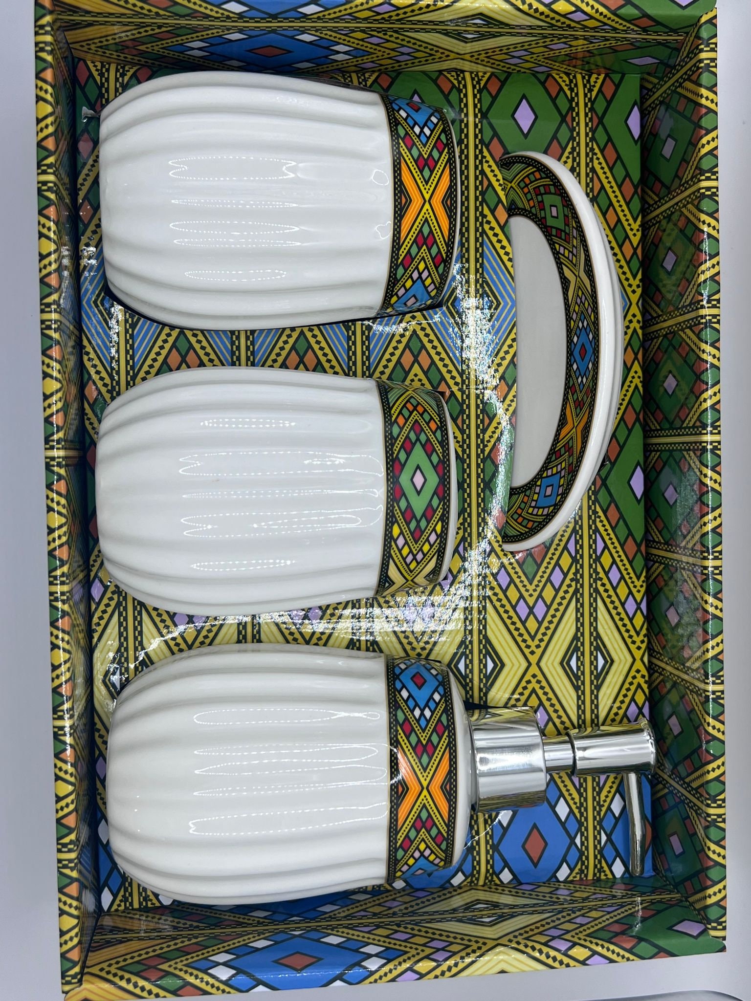 Habesha Traditional Eritrean and Ethiopian Toilet Accessories Set ባህላዊ Toilet Set ዙሩያ Habesha