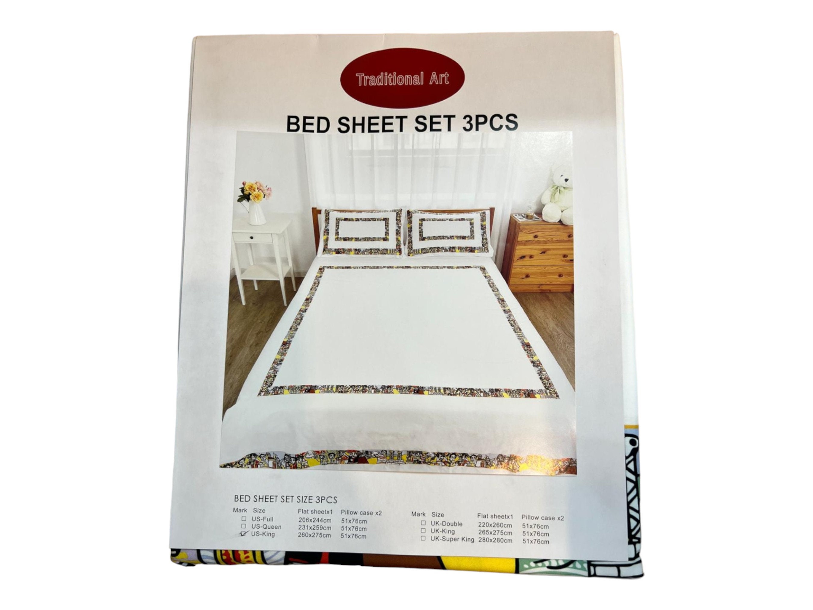 Eritrean and Ethiopian Traditional Bed Sheet Set. Habesha Zuria Design