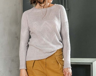 Pattern | NEELA | Design Pascuali | Suave | Size XS - 3XL | Women's knitted sweater | Pattern in German, English & Danish
