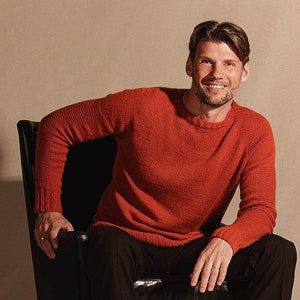 Pattern | TOBA | Design Pascuali | Bio Cashmere 6/28 | Size S - 3XL | Men&#39;s sweater knitted | Pattern in German & English