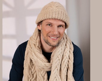 Pattern | LUAN | Design Pascuali | Babyalpaca Los Andes |  22 – 23”/16 x 69” | Hat and Scarf knitted | Pattern in German & English