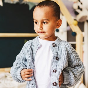 Pattern TONJO Pascuali Re-Jeans Size 98 116 Kid's cardigan knitted Pattern in German & English image 8