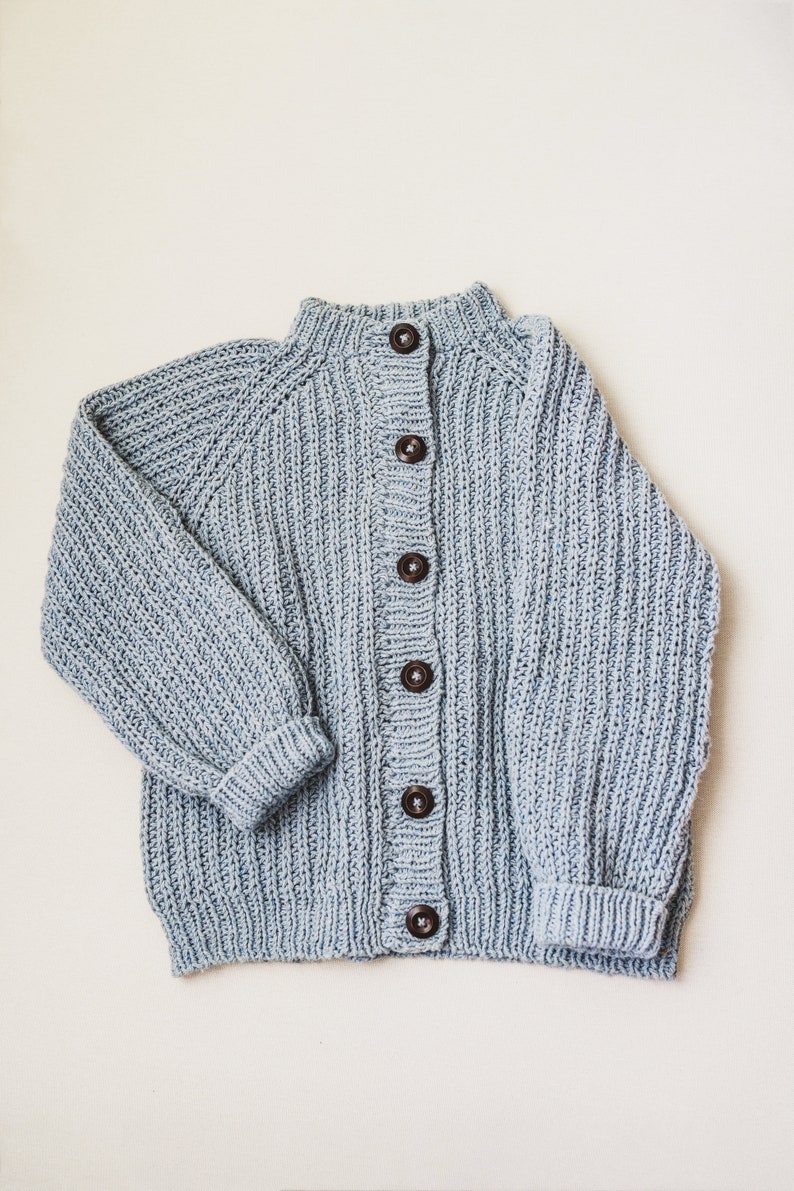 Pattern TONJO Pascuali Re-Jeans Size 98 116 Kid's cardigan knitted Pattern in German & English image 10