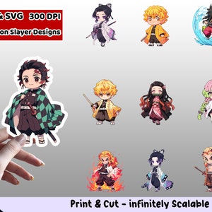 stickers autocollant MANGA one piece,naruto,demon slayer,HxH X 25 , 50  ,100.. 