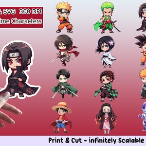 15 Naruto Inspired SVG Sticker Designs SVG Stickers Anime Clip Art