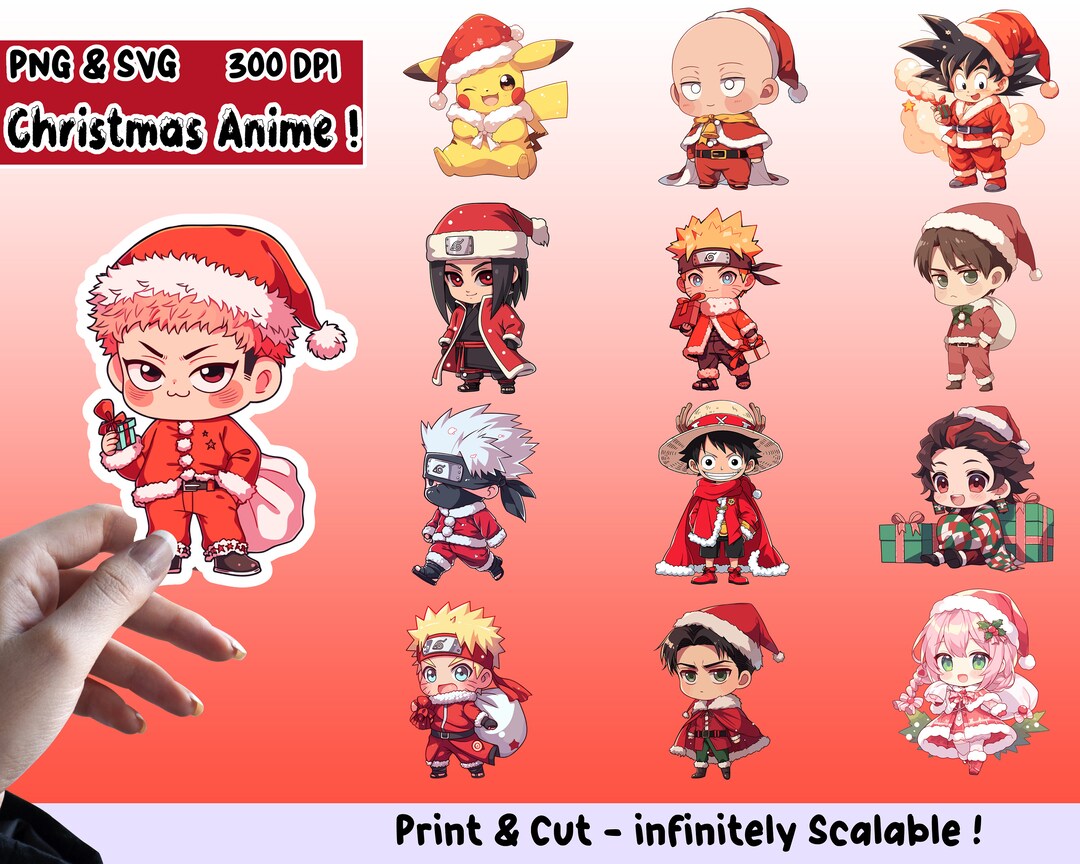 Anime Sticker PNG Pack, Anime Sticker Set, Anime PNG, Anime SVG, Sticker Design, Anime Clipart