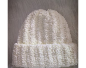 Snowdrop Crochet Chunky Beanie Cap