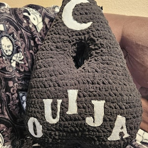 Handmade Crochet Ouija Planchette Pillow – Witchy Home Decor
