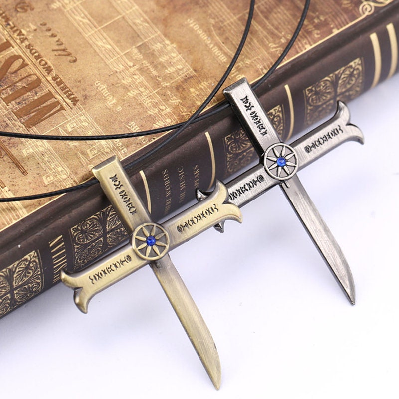 Blue Yoru Sword Miniature Alloy Blunt Sword Dracule Mihawk 