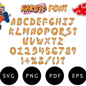 Naruto Alphabet Png - Etsy