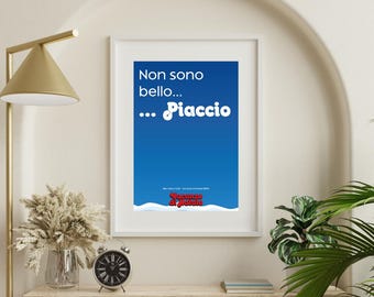 Poster PDF (A3+A4) - I'm not handsome... I like it | Christmas Holidays (1983) | Billo (Jerry Calà)