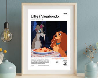 PDF Poster - Lady and the Tramp - Disney - 1955 - Italian
