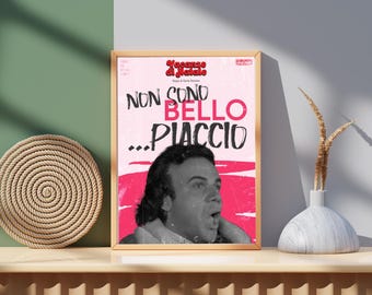 Poster PDF (A3+A4) - I'm not handsome... I like it [Vintage Style] | Christmas Holidays (1983) | Billo (Jerry Calà)