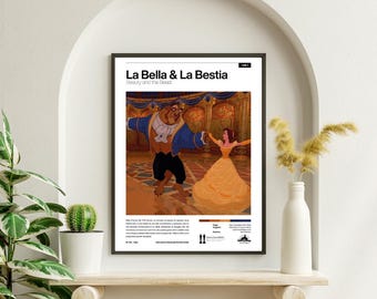 PDF Poster - Beauty and the Beast (Beauty and the Beast) - Disney - 1991 - Italian