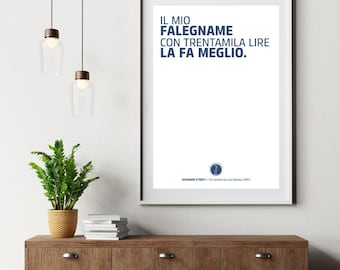 PDF Poster (A3+A4) - My Carpenter with Thirty Thousand Lire Does It Better | Three Men and a Leg (1997) | Aldo, Giovanni and Giacomo