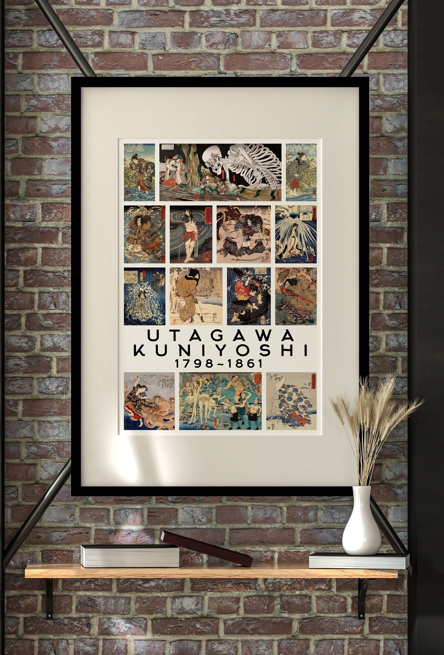 Utagawa Kuniyoshi. Huge 24x36 Inch Poster Print With 13 Classic ...