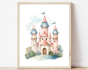 Fairy Castle Nursery Printable Artwork Original Design - Etsy