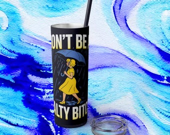 Funny Retro Salty Bitch Tumbler Wrap PNG, Don’t Be A Salty Bitch Sublimation Design, Sarcastic Rain Girl Vintage Tumbler Wrap PNG