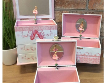 Mele and Co Ballet Shoes Girls Hand Finished Musical Jewellery Boxes Various Styles