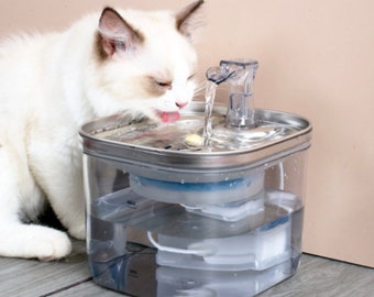 Premium Transparent Cat Water Fountain | Hygienic and Refreshing Pet Drinking Fountain