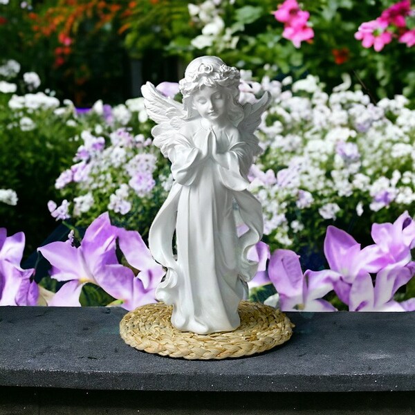 Angle Statue, Resin Guardian Angel Girl Sculpture, Fairy Statue, Resin Angel Figurine, Resin Angel Ornament