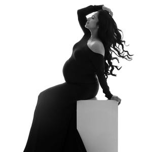 bodycon dress for maternity shoot Taupe Bodycon Dress And Sweater Maternity Set PinkBlush