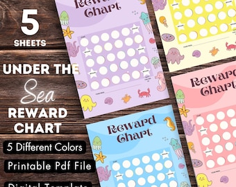 Under the Sea Reward Chart, Kids Behavior Tracker (Printable PDF)