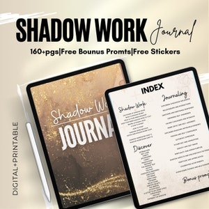 Shadow Work Journal, Digital Shadow Work Journal Prompts, Goodnotes Journal, Spiritual Workbook for iPad, Healing Journal, Digital Download