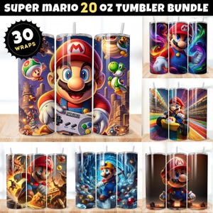 30 Fun & Playful Video Game Tumbler Wrap Bundle, 20oz Skinny Tumbler Wrap, 20 oz Tumbler PNG Sublimation Design, Instant Download