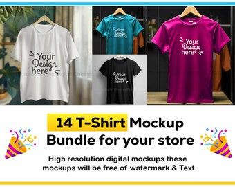 Bella Canvas T-shirt Mockup Bundle: Lifestyle Showcase (Digital Download)