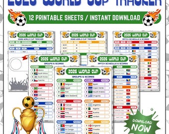 Afdrukbare tracker WK 2026 voor kinderen | Beugelschema voetbal en voetbaltoernooi
