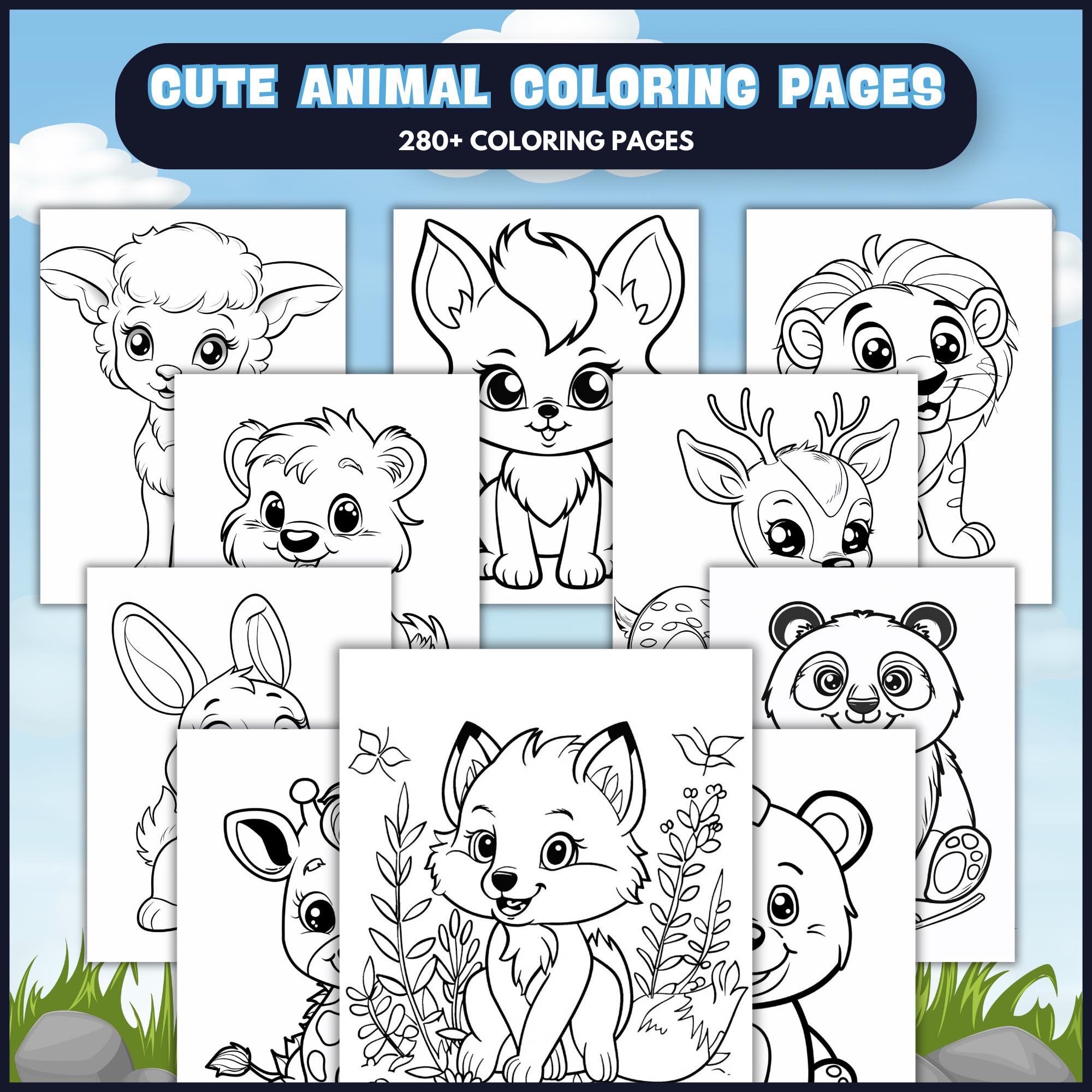 Animal Coloring Pages | 50 Printable Designs (digital Download) - Etsy