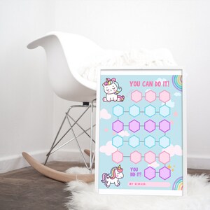 Unicorn Reward Chart, Editable Unicorn Reward Chart, Printable Rainbow ...