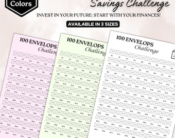 100 Envelopes Money Saving Challenge: Finance Tracker (PDF Download)