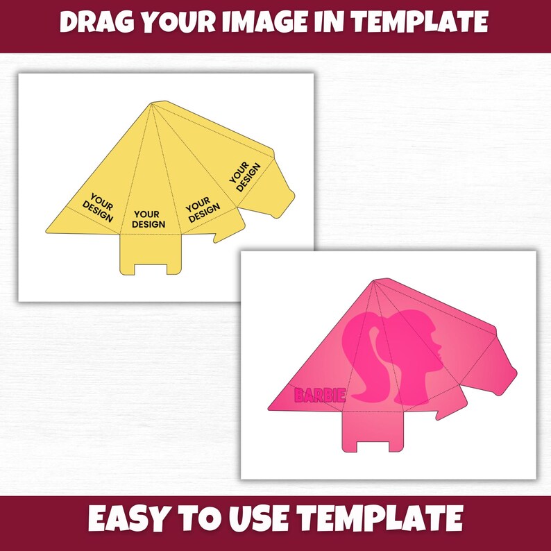 Pyramid Box Label, Printable Gift Box Svg, 5.75 Pyramind Gift Box