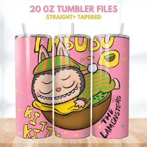 Labubu Monster Doll 20oz Tumbler Wrap Png Bundle-Cute Doll Png-Straight and Tapered Tumbler Wrap Png-Cartoon Character Png-Instant Download
