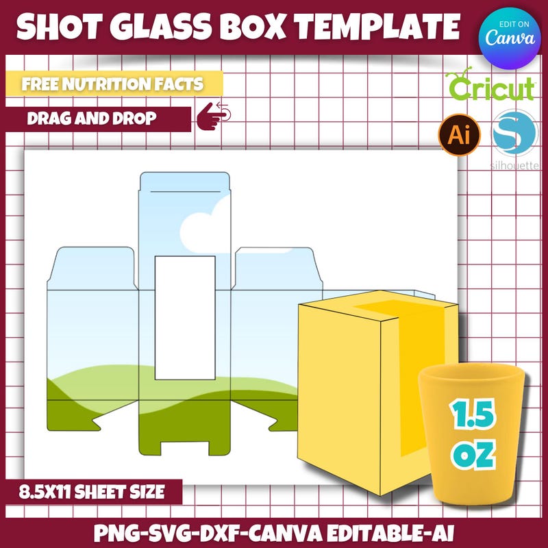Shot Glass Box Etsy