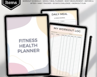 Ultimate Fitness Planner: Workout, Meal & Habit Tracker (Digital Download)
