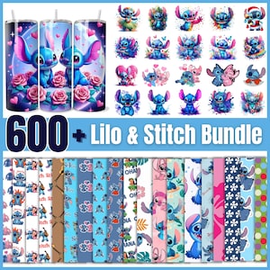 Lilo and Stitch SVG Bundle, Cartoon SVG Bundle, Stitch Clipart, Stitch PNG, Svg files for Cricut and Sillhouette, Instant Download