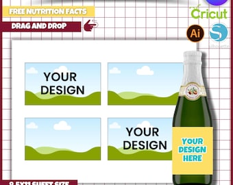 Apple Cider Bottle Label Template: 8.4oz Canva Editable (Digital Download)