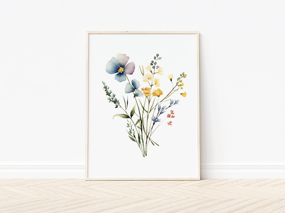 Wildflower Bouquet Clipart Wildflower Clipart Bundle - Etsy