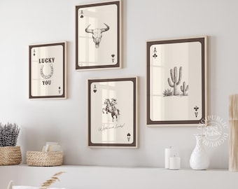 Láminas de arte rústico del oeste / Decoración con temática vaquera (descarga digital)