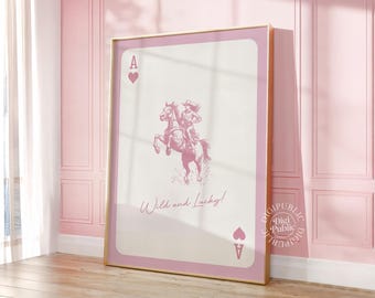Pink Cowgirl Poster: Wild West Rodeo Art (Digital Download)