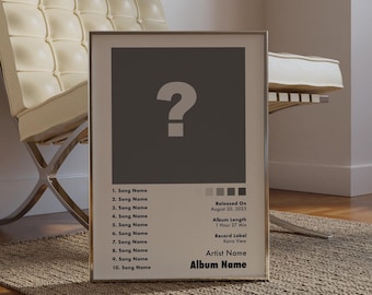 Custom Album Art Poster: Personalized Music Gift (Digital Download)